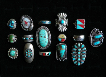 Native American Turqouise Jewelry rings - The Lost American Art Gallery